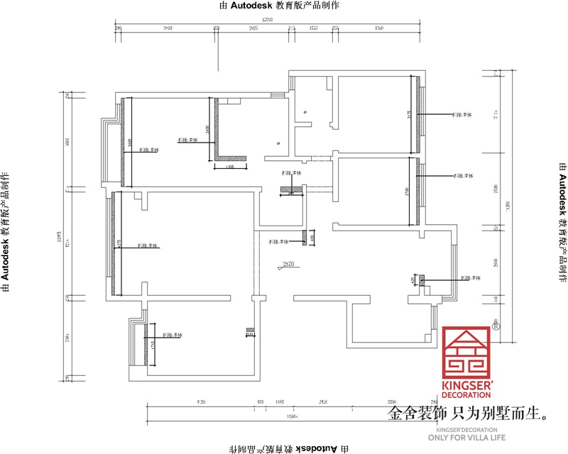 ?綠城誠(chéng)園165平米三室一廳兩衛(wèi)戶(hù)型解析原始平面圖