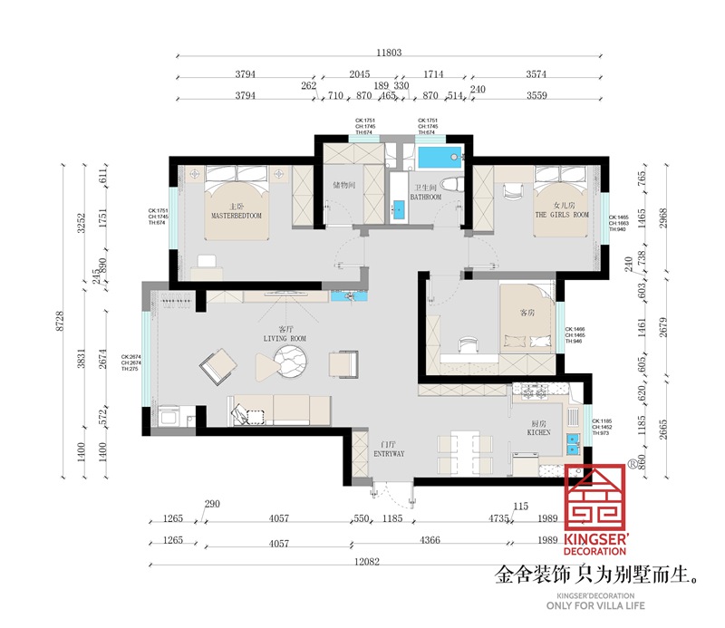 國仕山136平三居室戶型解析